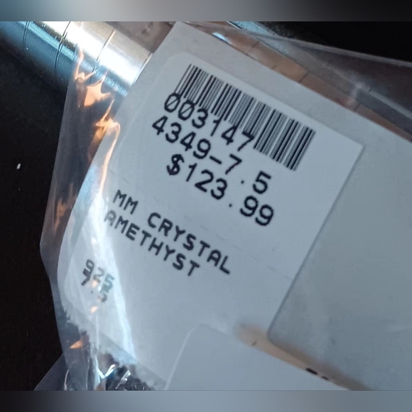 Elegant .925 SS Crystal Amethyst Ring [Orig. $123.99 NWTs] Animal Rescues - Picture 4 of 6